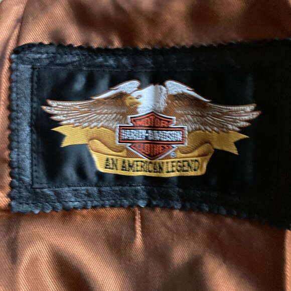 Vintage Authentic Harley Davidson Leather Biker Moto Jacket Fall Riding Size M - Picture 7 of 16